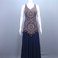 Navy Blue Georgette Embroidered Sharara Set with Dupatta