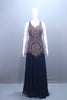 Navy Blue Georgette Embroidered Sharara Set with Dupatta