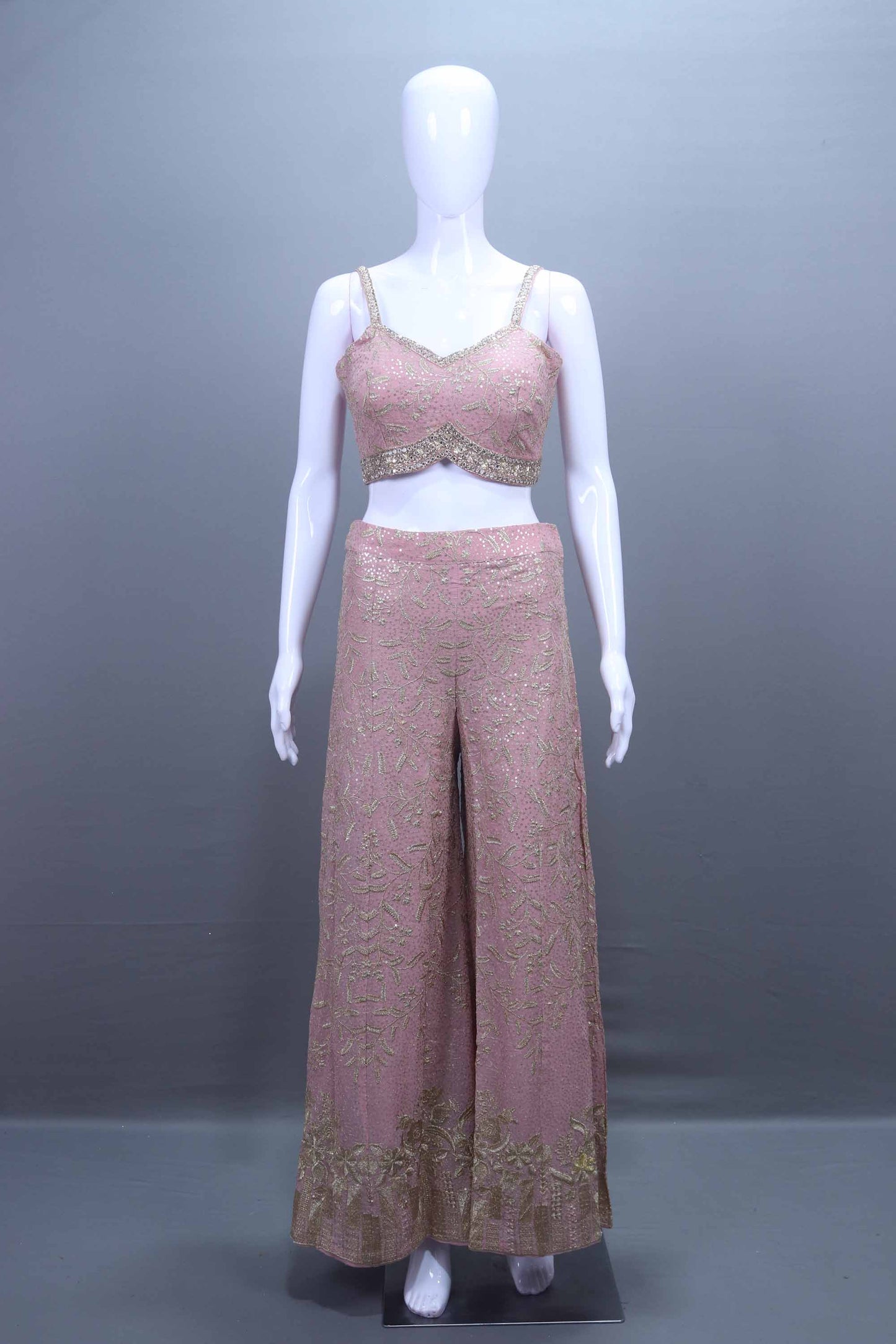 Pink Embroidered Lehenga Choli with Dupatta Set