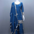 Blue Embroidered  Salwar Suit  with Dupatta Ethnic Wear