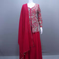 Red Embroidered Salwar Suit with Dupatta Festive Wear