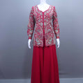 Red Embroidered Salwar Suit with Dupatta Festive Wear