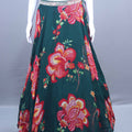 Dark Green Lehenga Choli with Embroidered Dupatta