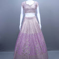 Lavender Embroidered Silk Lehenga Choli Net Dupatta