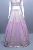 Lavender Embroidered Silk Lehenga Choli Net Dupatta