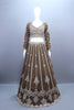 Olive Green Embroidered Velvet Lehenga Choli Dupatta