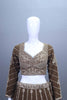 Olive Green Embroidered Velvet Lehenga Choli Dupatta