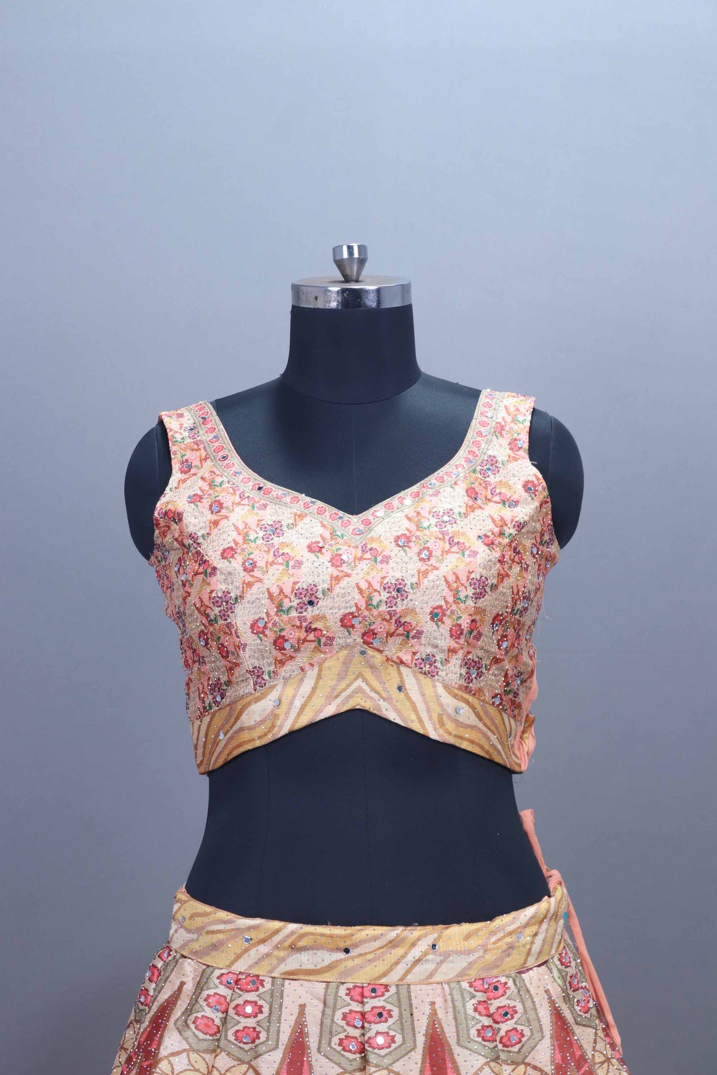Traditional Pink Embroidered Lehenga Choli Set with Dupatta