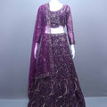 Designer Purple Lehenga Choli with Net Dupatta 