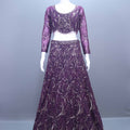 Designer Purple Lehenga Choli with Net Dupatta