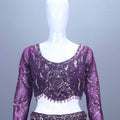 Designer Purple Lehenga Choli with Net Dupatta