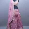 Pink Silk Designer Lehenga Choli with Dupatta