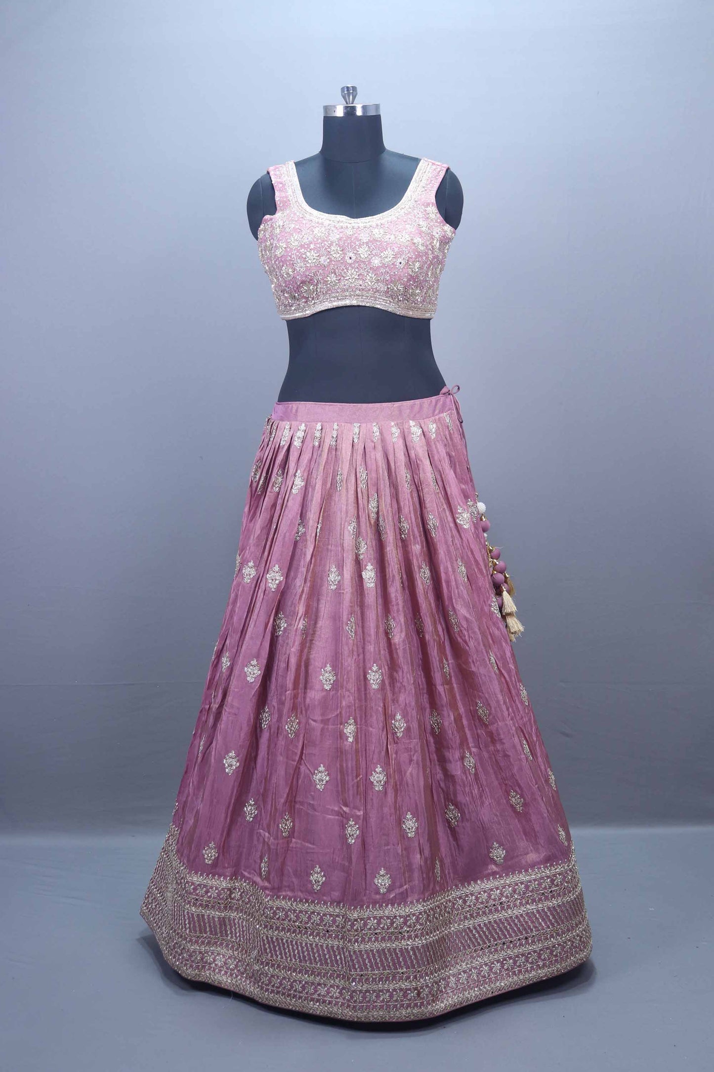 Pink Silk Designer Lehenga Choli with Dupatta