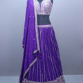 Royal Purple Lehenga Choli with Embroidered Dupatta