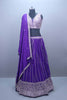 Royal Purple Lehenga Choli with Embroidered Dupatta