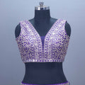 Royal Purple Lehenga Choli with Embroidered Dupatta