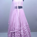 Onion Embroidered Silk Lehenga Choli with Net Dupatta