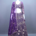 Royal Purple Heavy Lehenga Choli with Net Dupatta