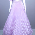 Lavender Embroidered Lehenga Choli with Net Dupatta