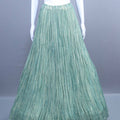Designer Mint Green Embroidered Net Anarkali Gown Long Jacket