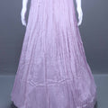 Pastel Lavender Embroidered Net Lehenga Set Crop Top and Cape Designer