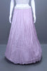 Pastel Lavender Embroidered Net Lehenga Set Crop Top and Cape Designer