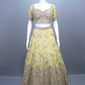 Yellow Embroidered Silk Lehenga Choli Designer Festive Wear