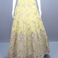 Yellow Embroidered Silk Lehenga Choli Designer Festive Wear
