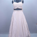 Beige Satin Embellished Lehenga Choli Designer Blouse