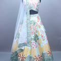 Designer Pastel Blue Lehenga Choli with Dupatta
