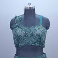 Green Embroidered Designer Lehenga Choli with Net Dupatta