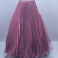 Wine Purple Embellished Net Designer Lehenga Choli with Dupatta