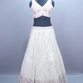 Ivory White Embroidered Silk Lehenga Choli with Dupatta