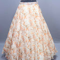 Peach Designer Lehenga Choli Embroidered Blouse and Dupatta