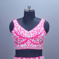 Hot Pink Designer Georgette Lehenga Choli with Dupatta