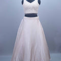 Ivory White Embellished Silk Lehenga Choli with Beaded Detailing