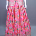Pink Silk Lehenga Choli with Net Dupatta Festive Wear