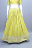 Lime Green Embroidered Silk Lehenga Choli with Dupatta