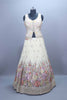 Off-White Floral Embroidered Lehenga Choli with Dupatta