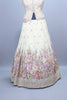 Off-White Floral Embroidered Lehenga Choli with Dupatta