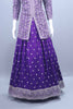 Royal Purple Embroidered Silk Anarkali Lehenga Set with Dupatta