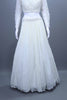 White Embroidered Net Lehenga Set with Full Sleeve Blouse and Dupatta