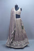Designer Taupe Silk Lehenga Choli with Mirror Work Party Wear 