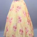 Elegant Yellow Georgette Lehenga Choli Dupatta