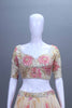 Cream and Pink Floral Embroidered Designer Lehenga Choli with Dupatta