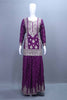 Royal Purple Embroidered Georgette Anarkali Suit with Dupatta