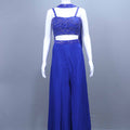 Royal Blue Designer Crop Top with Palazzo Dupatta for Party Wear