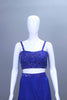 Royal Blue Designer Crop Top with Palazzo Dupatta for Party Wear