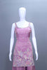 Mauve Silk Sharara Set with Embroidered Kurti and Matching Dupatta