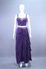 Purple Jacket with Draped Skirt Designer Indo Western Outfit